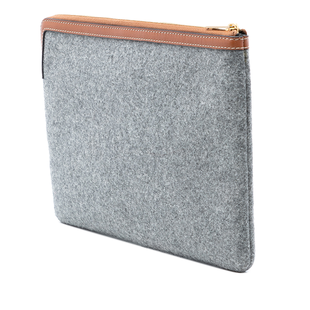 Pre-Loved Celine Felt Logo Flat Pouch - Picture 2 of 7